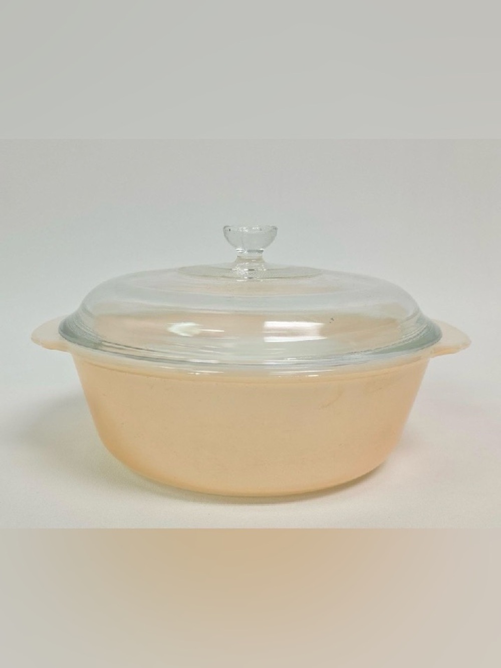 Fire King Peach Luster Carnival Casserole Dish